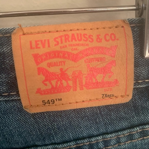 LEVI’S 549 Boys Relaxed Straight Leg Jeans Size 7X - Picture 3 of 12